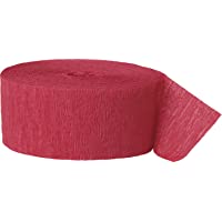 Unique Party- Serpentina de papel crepé para fiestas- Color rojo- 24 cm (6326) - color-modelo surtido